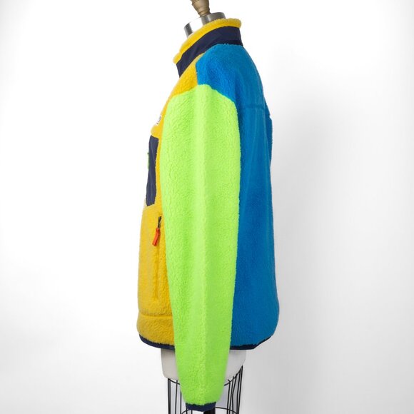 RALPH LAUREN COLORBLOCK HI-PILE SHERPA FLEECE FULL-ZIP HYBRID SIZE MEDIUM - Picture 4 of 11